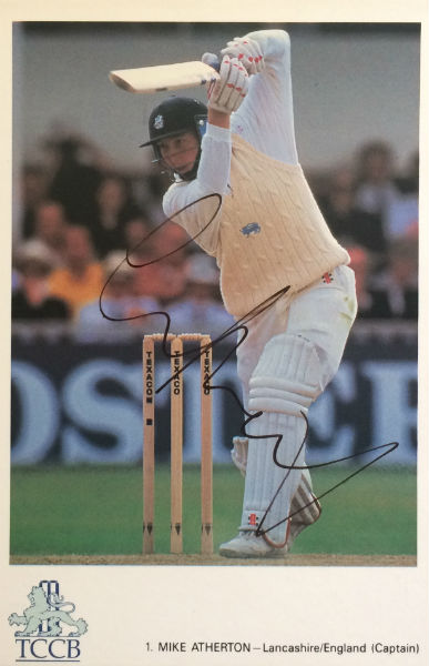 Mike Atherton Signed Postcard