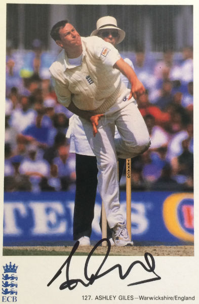 Ashley Giles Signed Postcard