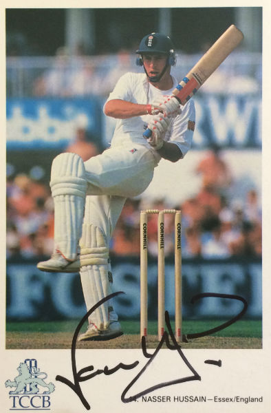 Nasser Hussain Signed Postcard