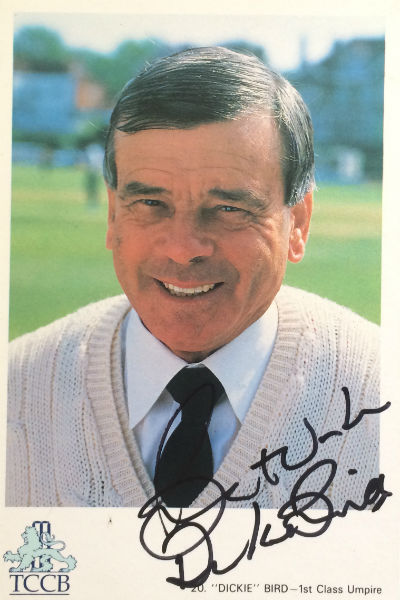 Dickie Bird Signed Postcard