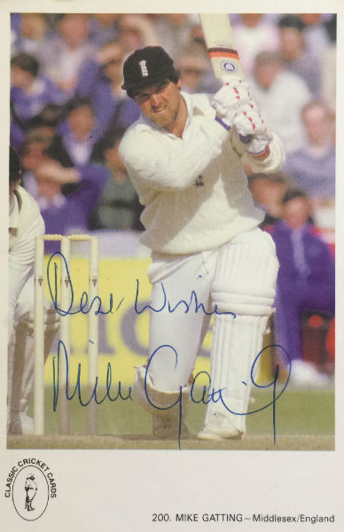 Mike Gatting Signed Postcard