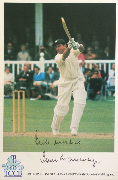 Tom Graveney Signed Postcard