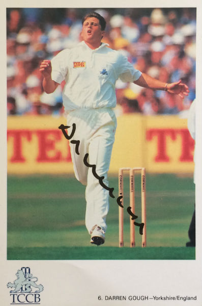 Darren Gough Signed Postcard