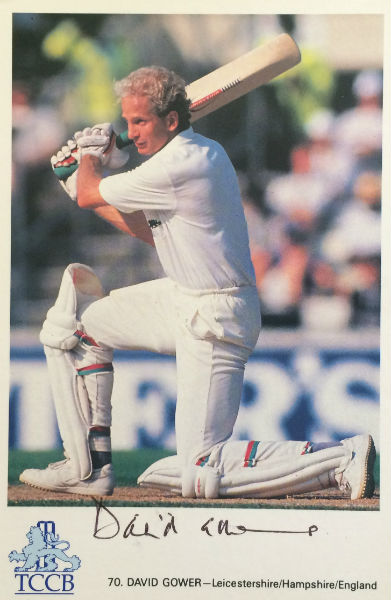 David Gower Signed Postcard