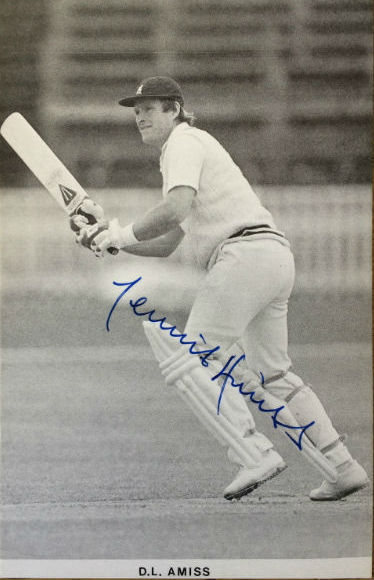 Dennis Amiss Signed Postcard