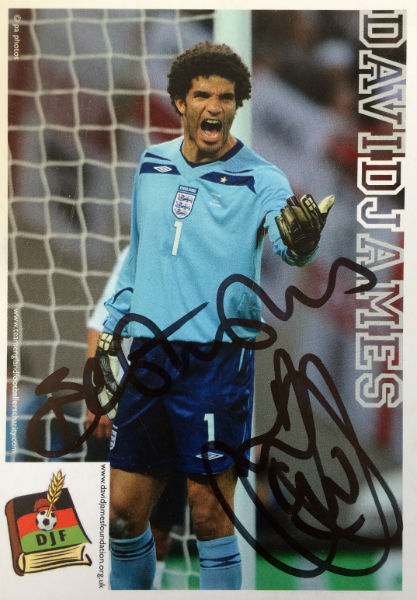 David James Signed Postcard