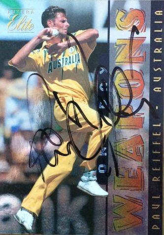 Paul Reiffel Signed Trading Card