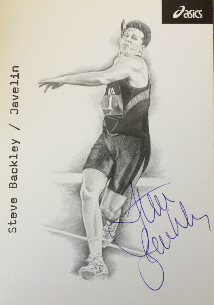 Steve Backley Signed Postcard