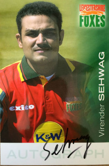 Virender Sehwag Signed Photo